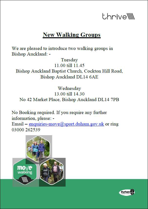 Walking Groups @ Bishop Auckland Baptist Church